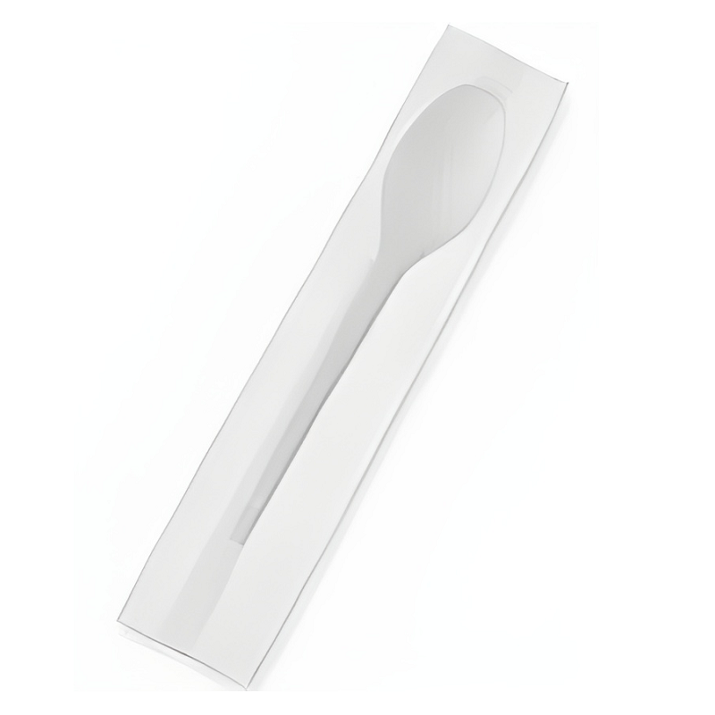 PLASTIC SOUP SPOON - WHITE