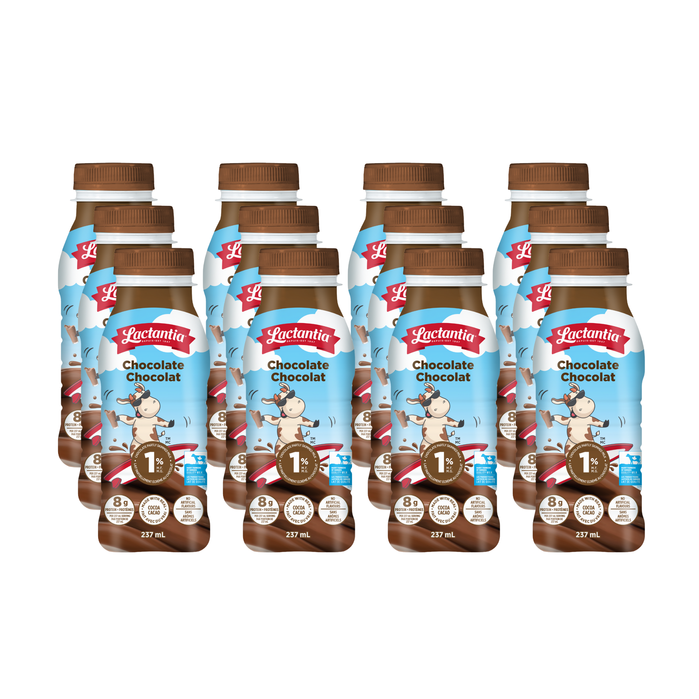 Lactantia Chocolate 1% Milk (12 x 237 mL)