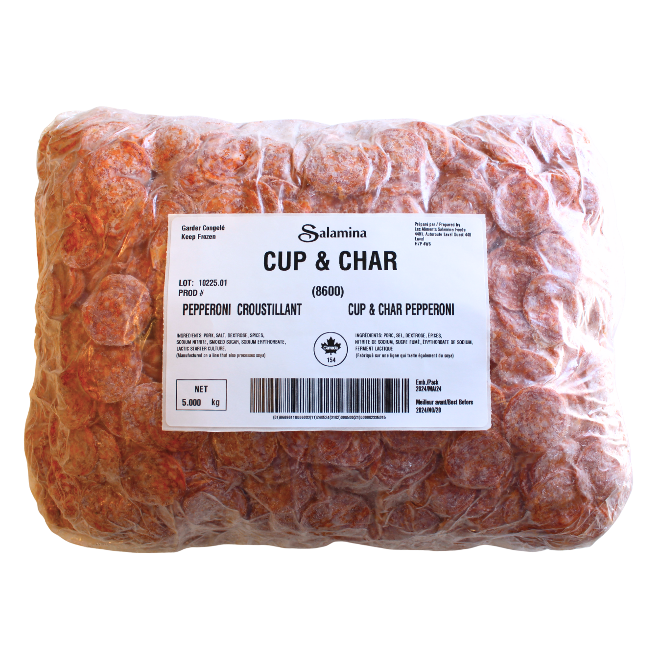 8600 CUP &amp; CHAR PEPPERONI 5kg